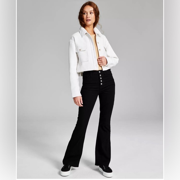 NWT Cropped Textured Shacket - Picture 2 of 7